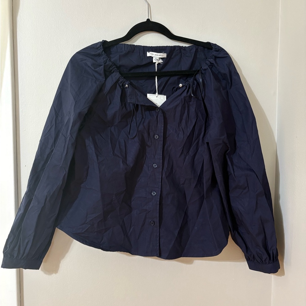 Free Assembly Navy Women's Blouse